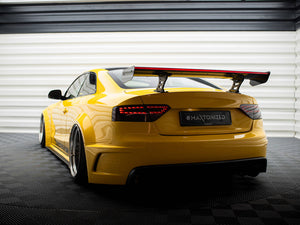 Carbon Spoiler With Internal Brackets Uprights + LED Audi A5 Coupe 8T - Wayside Performance 