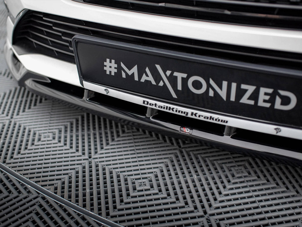 Maxton Design front splitter for Peugeot 308 GT Mk3, body styling accessory, made of durable material with aerodynamic features.