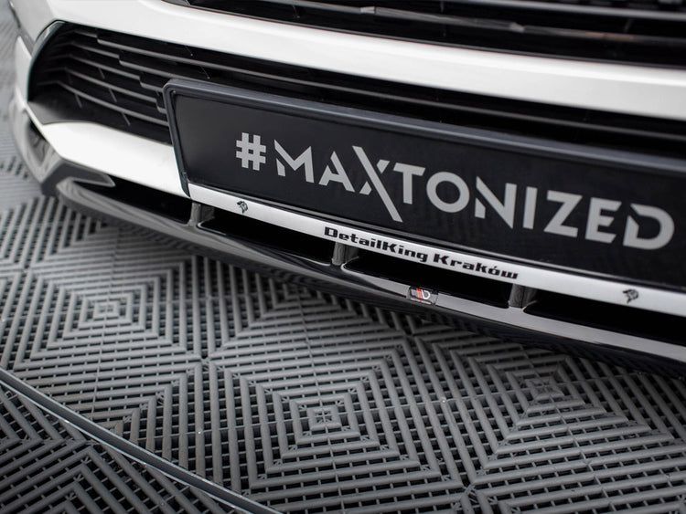 Maxton Design front splitter for Peugeot 308 GT Mk3, body styling accessory, made of durable material with aerodynamic features.