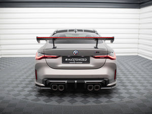 Carbon Spoiler With Internal Brackets Uprights + LED BMW M4 G82 / M440i G22 / 4 M-Pack G22 - Wayside Performance 