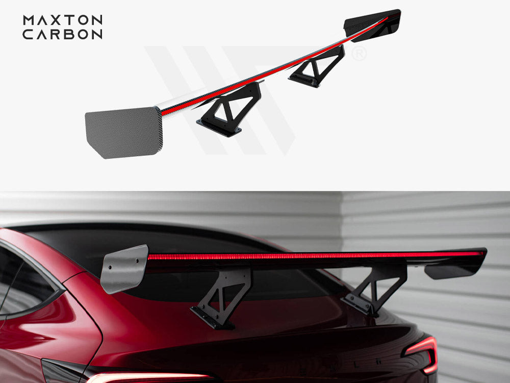 Carbon Spoiler + LED Tesla Model 3 - Wayside Performance 