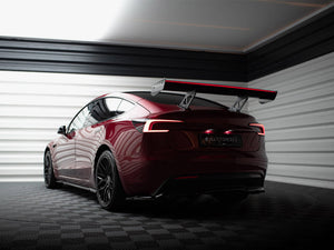 Carbon Spoiler + LED Tesla Model 3 - Wayside Performance 