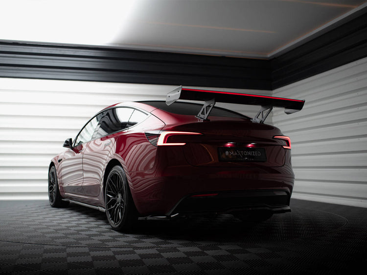 Carbon Spoiler + LED Tesla Model 3 - Wayside Performance 