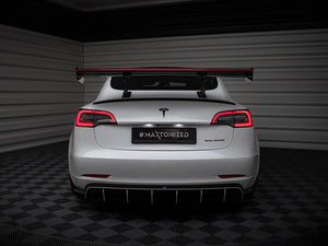 Carbon Spoiler + LED Tesla Model 3 - Wayside Performance 