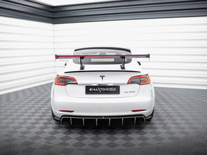 Carbon Spoiler + LED Tesla Model 3 - Wayside Performance 