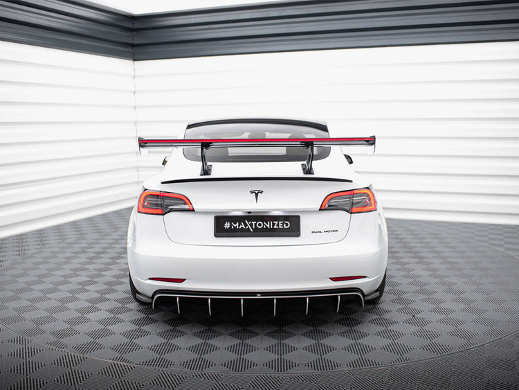 Carbon Spoiler + LED Tesla Model 3 - Wayside Performance 
