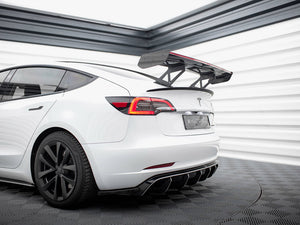 Carbon Spoiler + LED Tesla Model 3 - Wayside Performance 