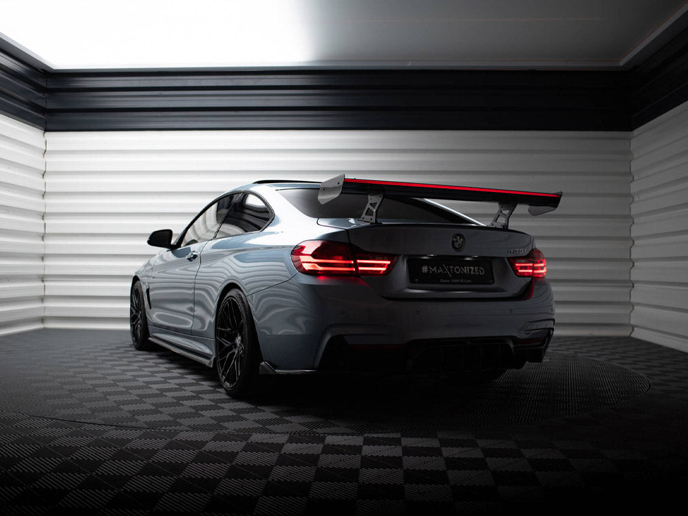 Carbon Spoiler With Internal Brackets Uprights + LED BMW 4 F32 / 4 F32 M-Pack Coupe - Wayside Performance 