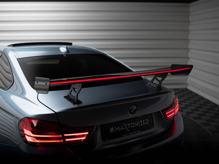 Carbon Spoiler With Internal Brackets Uprights + LED BMW 4 F32 / 4 F32 M-Pack Coupe - Wayside Performance 