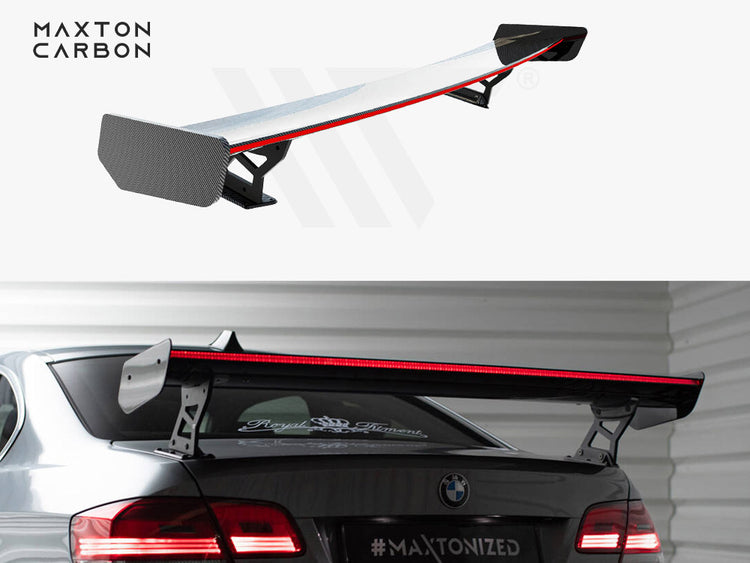Carbon Spoiler With External Brackets Uprights + LED BMW 3 / M3 Coupe E92 - Wayside Performance 