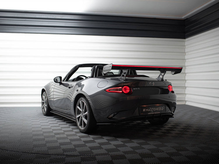 Carbon Spoiler With Internal Brackets Uprights + LED Mazda MX-5 ND (Mk4) - Wayside Performance 
