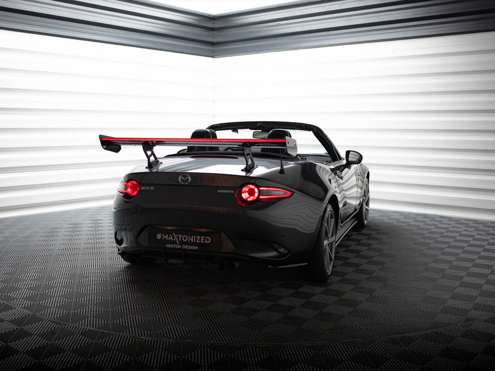 Carbon Spoiler With Internal Brackets Uprights + LED Mazda MX-5 ND (Mk4) - Wayside Performance 