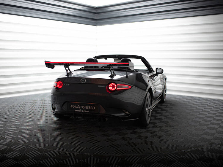 Carbon Spoiler With Internal Brackets Uprights + LED Mazda MX-5 ND (Mk4) - Wayside Performance 