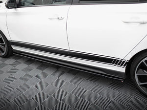 Maxton Design V.4 side skirt diffusers for Hyundai I30 N N-Line hatchback and fastback models, black aerodynamic car accessories