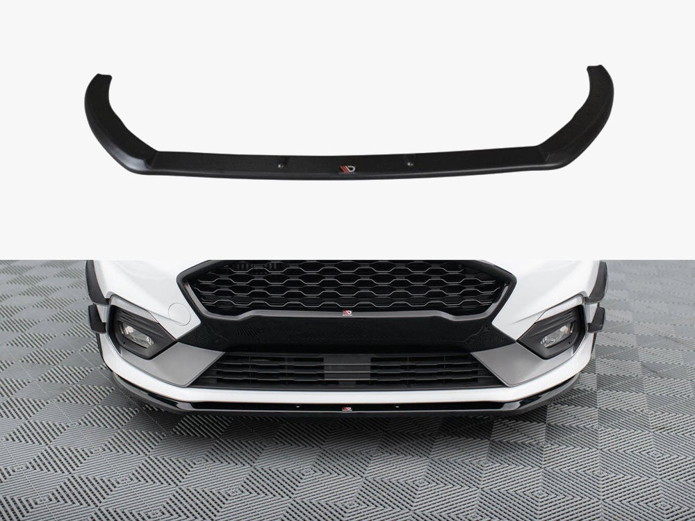 Maxton Design front splitter V.3 for Fiesta Mk8 ST and ST-Line, car body styling accessory, black aerodynamic front splitter