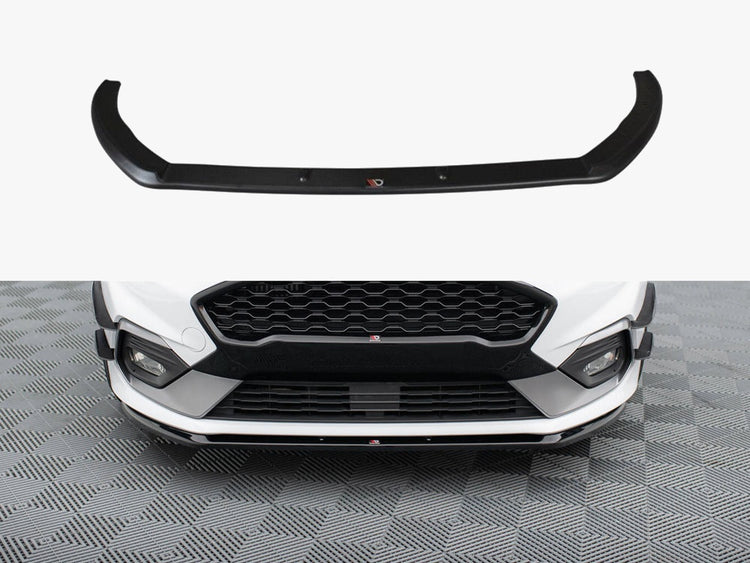 Maxton Design front splitter V.3 for Fiesta Mk8 ST and ST-Line, car body styling accessory, black aerodynamic front splitter