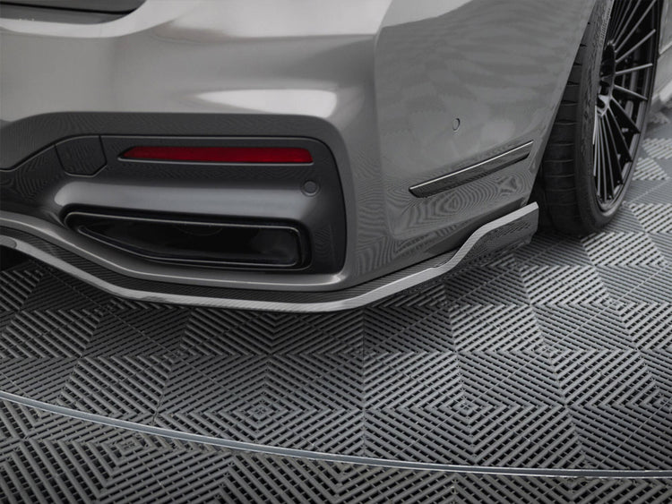 Prepreg Carbon Fiber Rear Splitter BMW 7 M-Pack G11 / G12 Facelift - Wayside Performance 