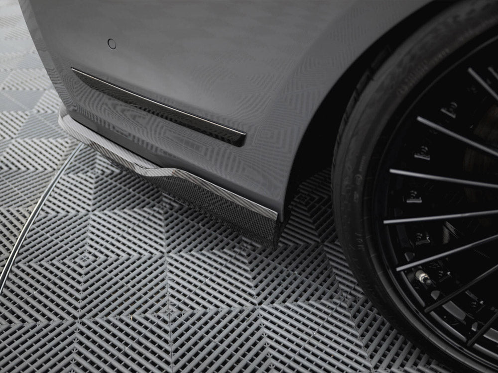 Prepreg Carbon Fiber Rear Splitter BMW 7 M-Pack G11 / G12 Facelift - Wayside Performance 
