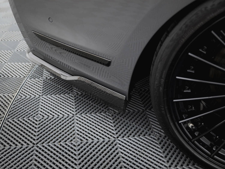 Prepreg Carbon Fiber Rear Splitter BMW 7 M-Pack G11 / G12 Facelift - Wayside Performance 