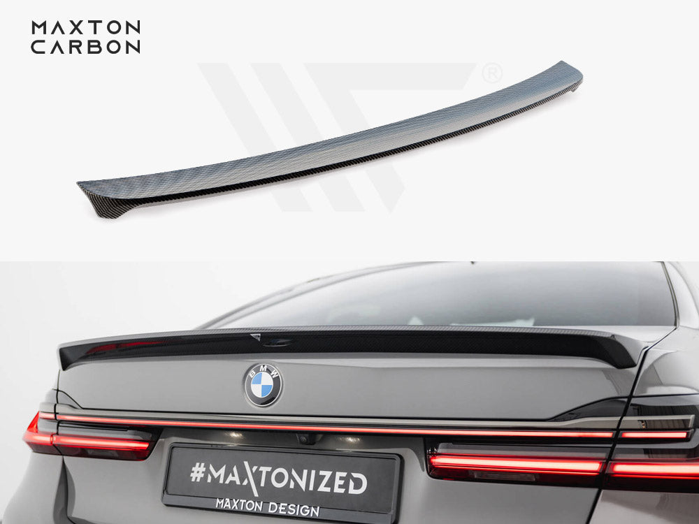 Prepreg Carbon Fiber Tailgate Spoiler BMW 7 G11 / G11 Facelift - Wayside Performance 