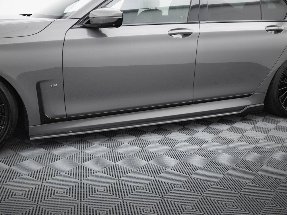 Carbon Fiber Side Skirts BMW 7 M-Pack G11 Facelift - Wayside Performance 