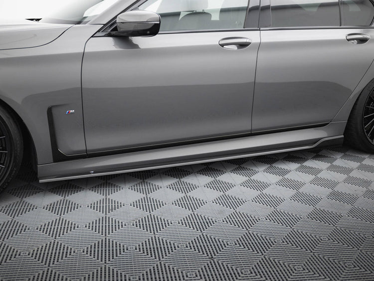 Carbon Fiber Side Skirts BMW 7 M-Pack G11 Facelift - Wayside Performance 