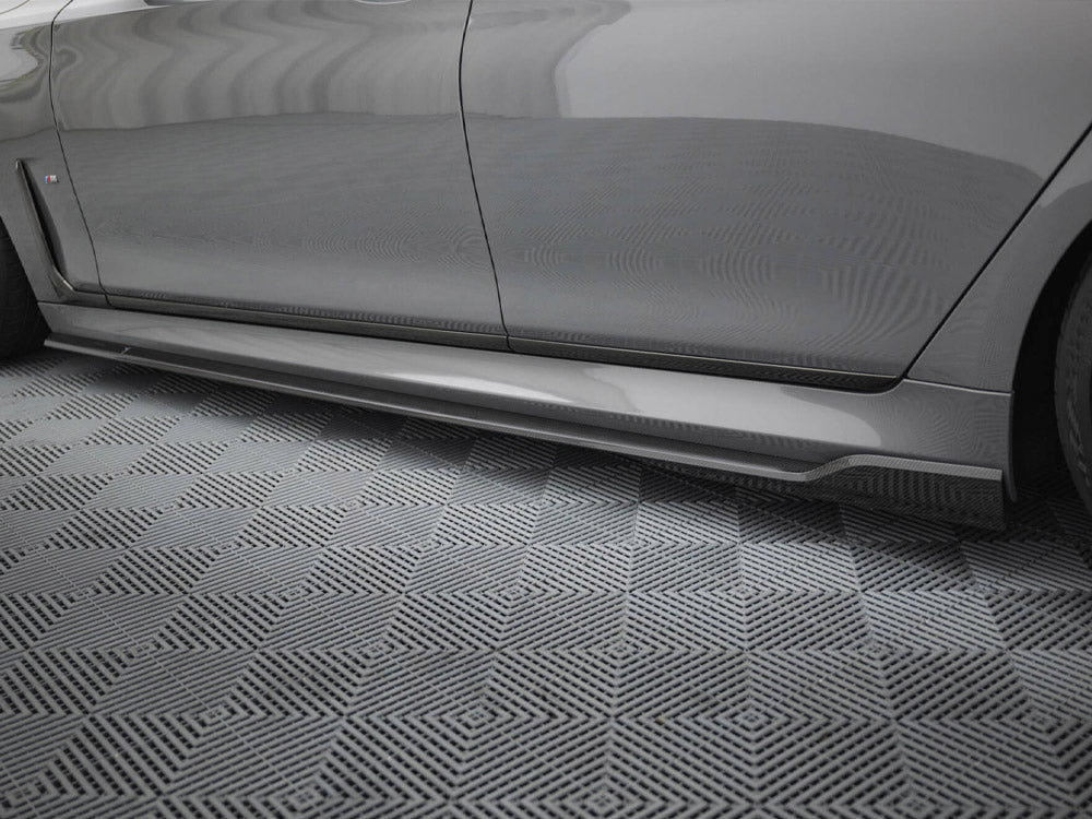 Carbon Fiber Side Skirts BMW 7 M-Pack G11 Facelift - Wayside Performance 