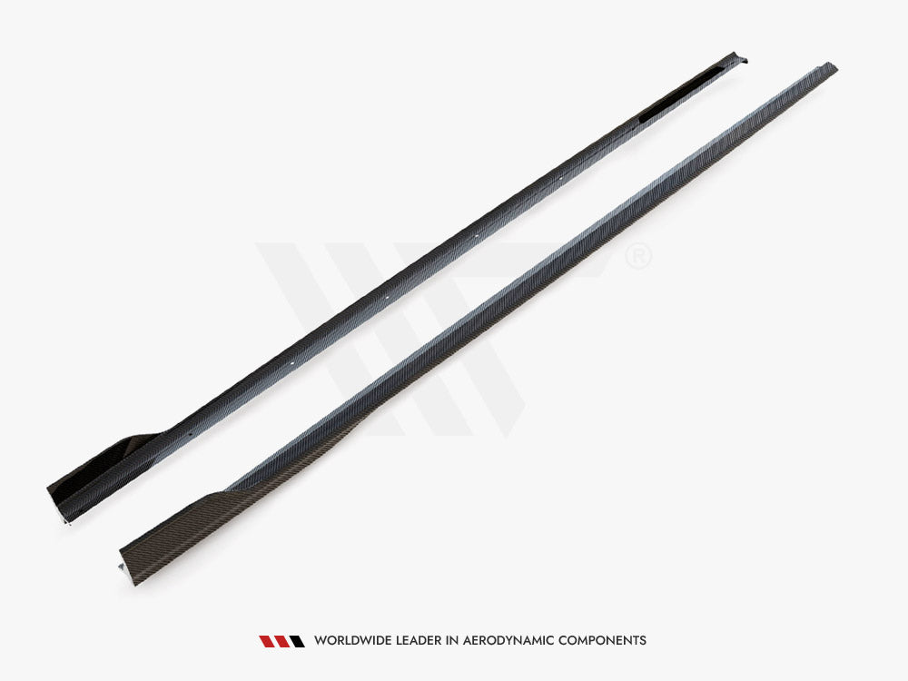Carbon Fiber Side Skirts BMW 7 M-Pack G11 Facelift - Wayside Performance 