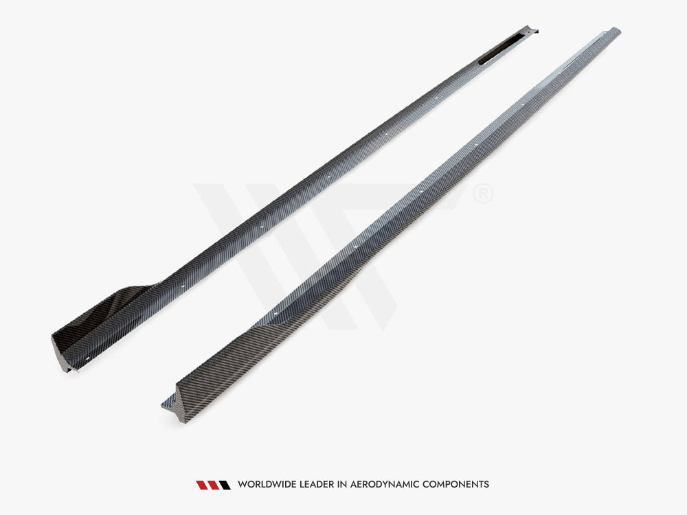 Carbon Fiber Side Skirts BMW 7 M-Pack G11 Facelift - Wayside Performance 