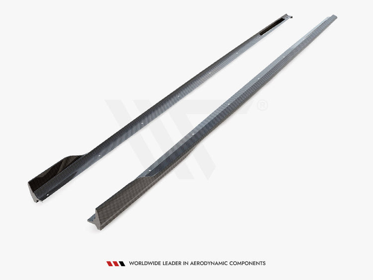 Carbon Fiber Side Skirts BMW 7 M-Pack G11 Facelift - Wayside Performance 