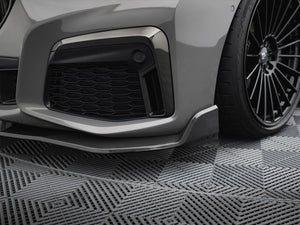 Prepreg Carbon Fiber Front Splitter + ABS Splitter BMW 7 M-Pack G11 Facelift - Wayside Performance 