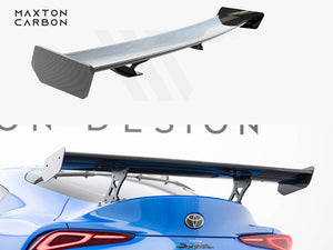 Carbon Spoiler With External Brackets Uprights Toyota Supra Mk5 - Wayside Performance 
