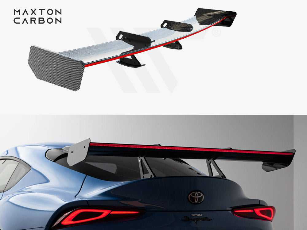 Carbon Spoiler With Upper Swan Mounting + LED Toyota Supra Mk5 - Wayside Performance 