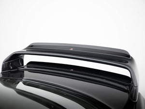 Maxton Design BMW M3 E36 coupe GT upper spoiler CAP, black plastic aerodynamic car accessory for sporty look.
