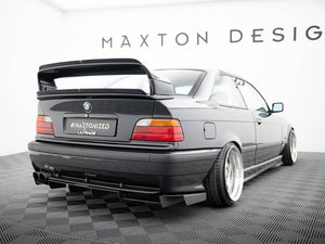 Maxton Design BMW M3 E36 coupe GT upper spoiler cap in black, designed for M-Pack coupe models.