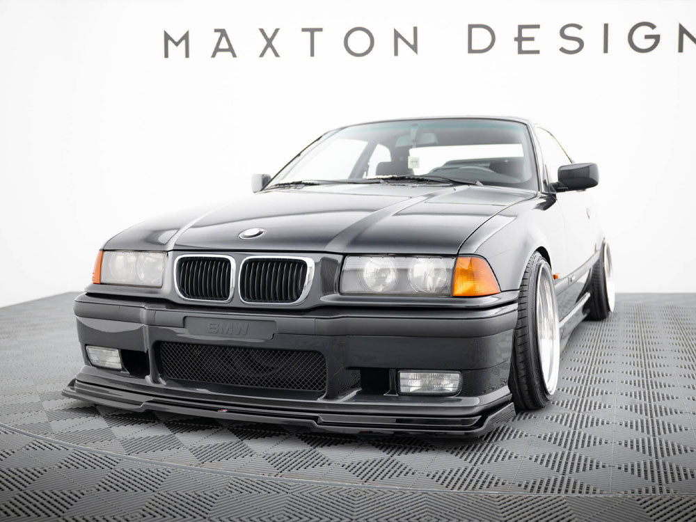 Maxton Design front splitter V.1 for BMW M3 E36 coupe and cabrio, body and styling accessory, black aerodynamic car part
