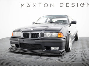 Maxton Design front splitter V.1 for BMW M3 E36 coupe and cabrio, body and styling accessory, black aerodynamic car part