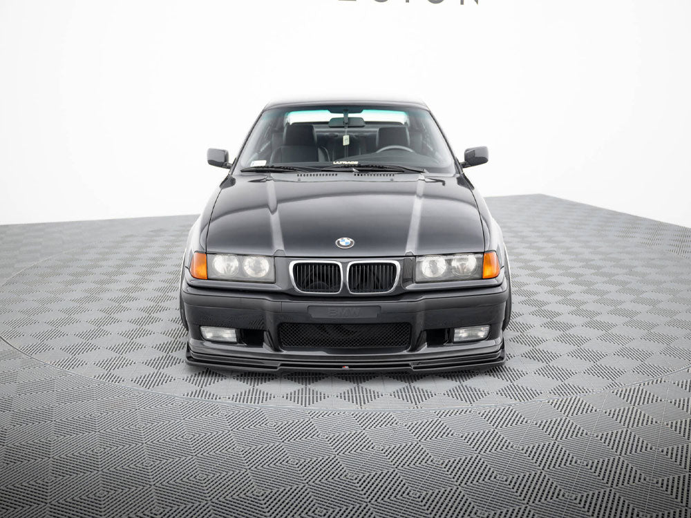 Maxton Design Front Splitter V.1 for BMW M3 E36 coupe and cabrio, body and styling accessory, black aerodynamic front splitter