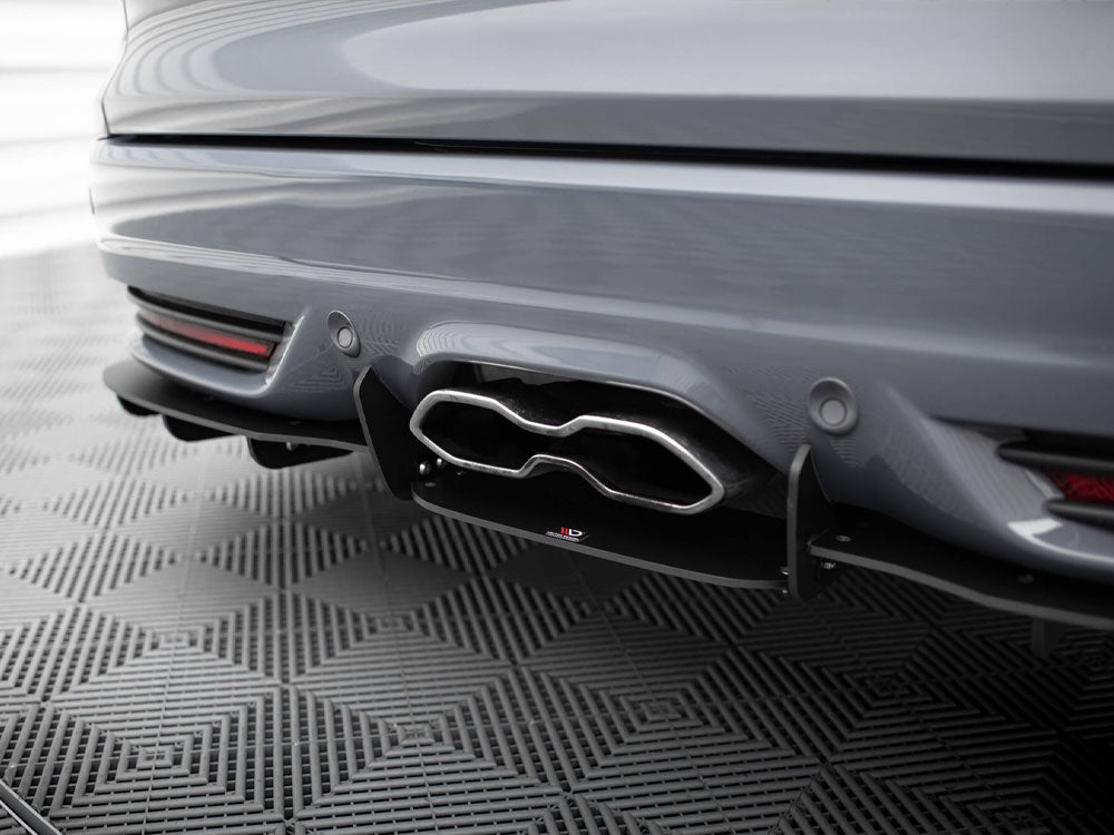 Maxton Design rear diffuser for Ford Focus 3 ST Estate, body styling accessory, black aerodynamic component installed on car