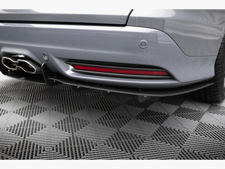 Maxton Design rear diffuser for Ford Focus 3 ST Estate, body and styling accessory, black aerodynamic component for rear bumper