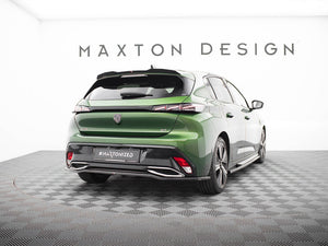Maxton Design Peugeot 308 GT hatchback Mk3 spoiler in black, body styling part with aerodynamic design and sleek finish.