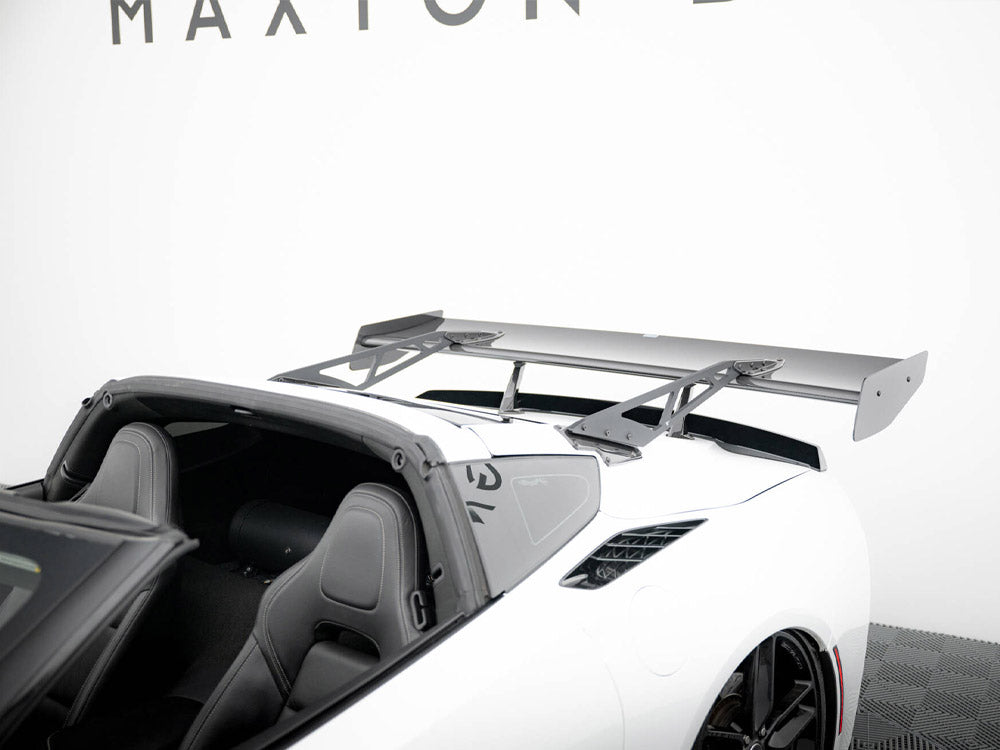 Carbon Spoiler With Upper Swan Mounting + LED Chevrolet Corvette Stingray / Grand Sport C7 - Wayside Performance 