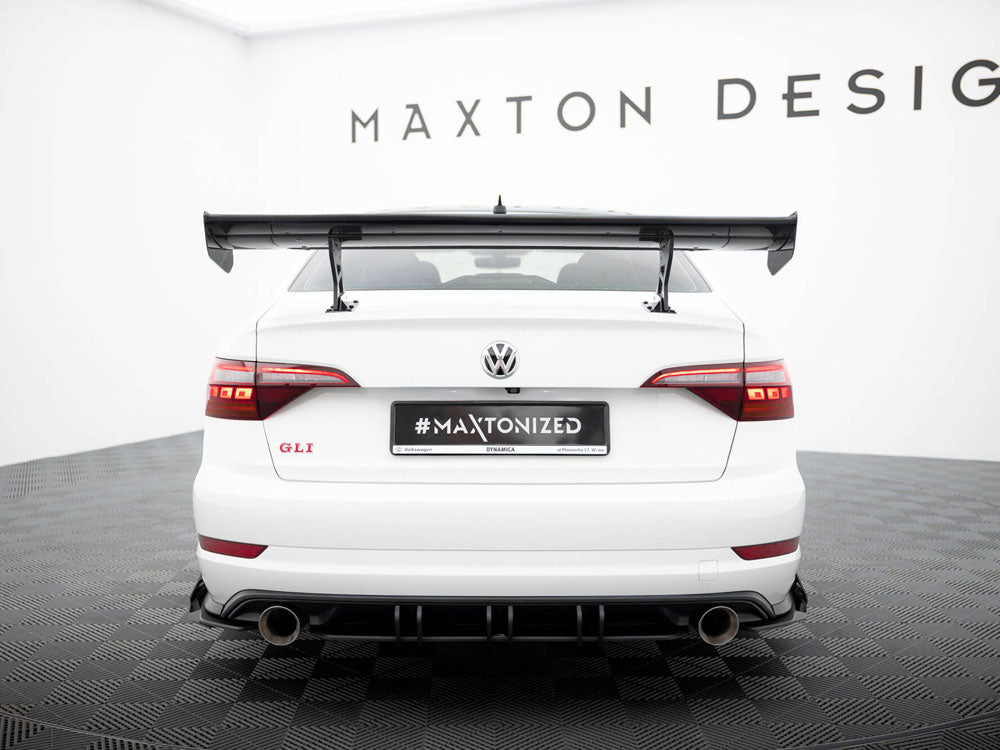 Carbon Spoiler With Internal Brackets Uprights Volkswagen Jetta GLI Mk7 - Wayside Performance 