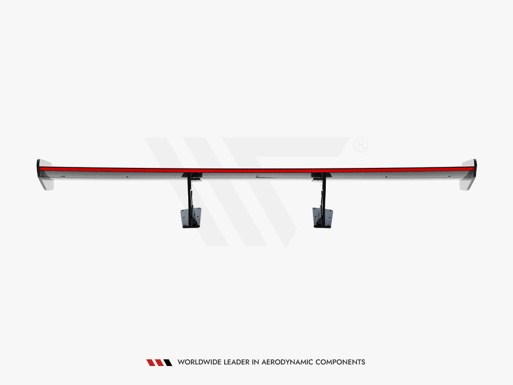 Carbon Spoiler With Internal Brackets Uprights V.1 + LED Porsche 718 Cayman GTS 982c - Wayside Performance 