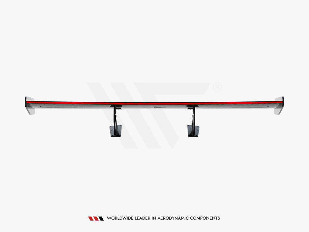 Carbon Spoiler With Internal Brackets Uprights V.2 + LED Porsche 718 Cayman GTS 982c - Wayside Performance 
