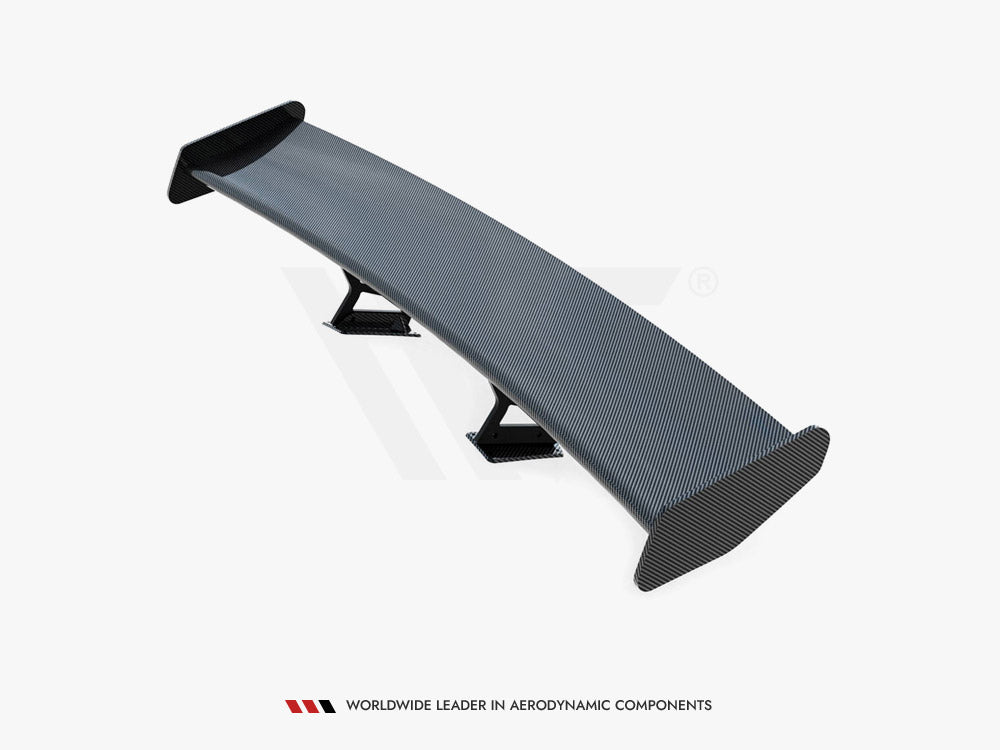 Carbon Spoiler With Internal Brackets Uprights V.2 + LED Porsche 718 Cayman GTS 982c - Wayside Performance 