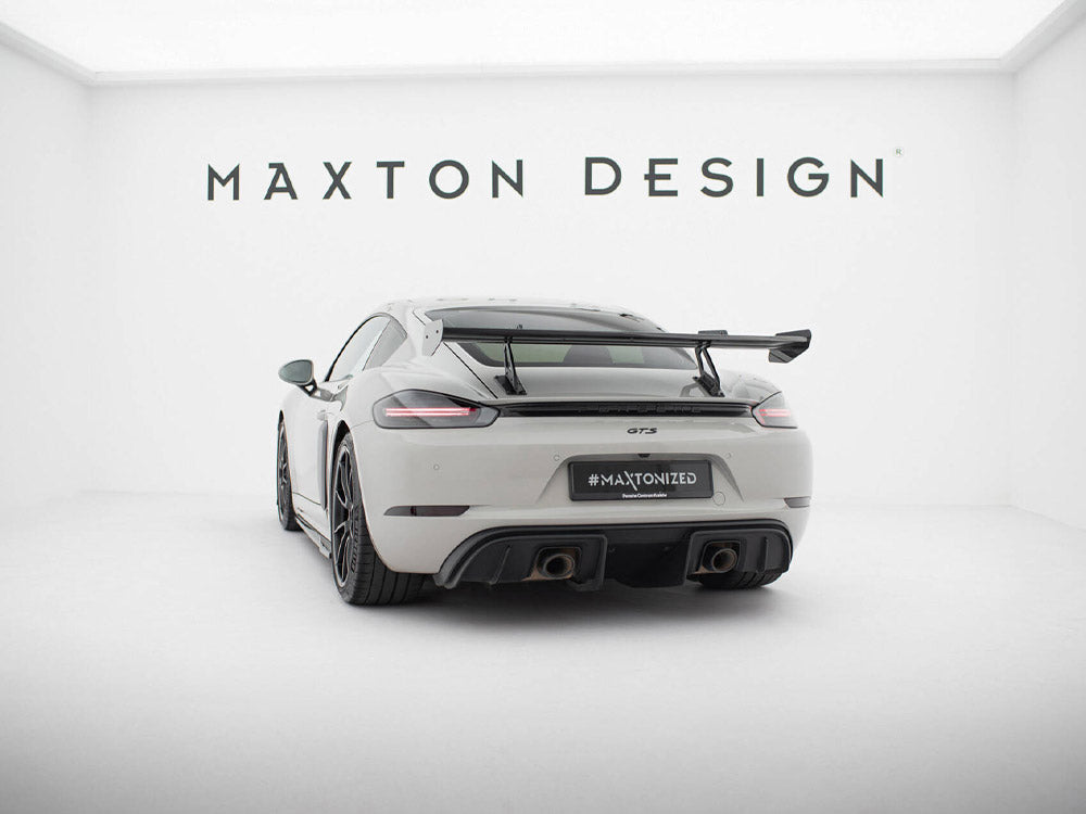 Carbon Spoiler With Upper Swan Mounting V.1 Porsche 718 Cayman GTS 982c - Wayside Performance 