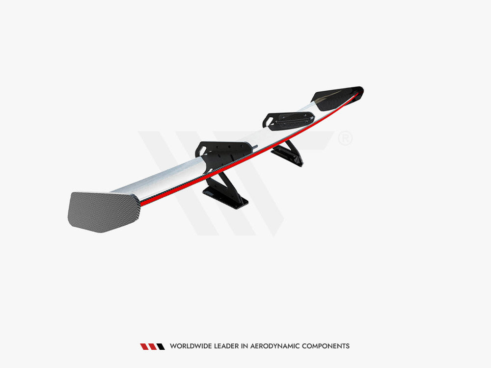 Carbon Spoiler With Upper Swan Mounting V.1 + LED Porsche 718 Cayman GTS 982c - Wayside Performance 