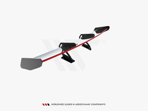 Carbon Spoiler With Upper Swan Mounting V.1 + LED Porsche 718 Cayman GTS 982c - Wayside Performance 