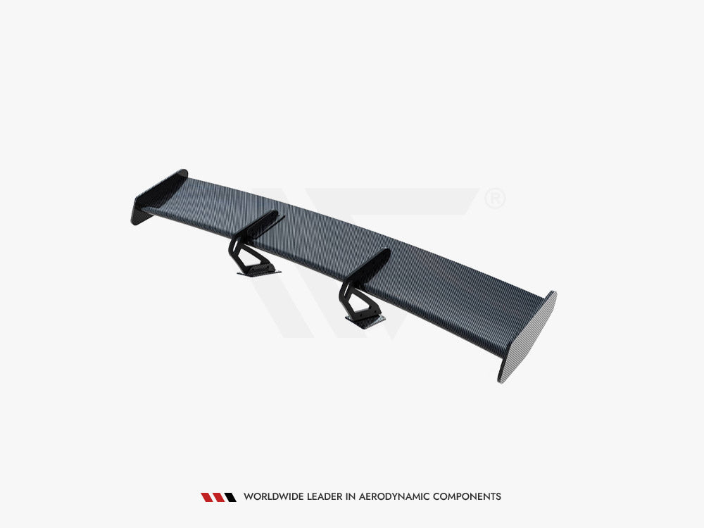 Carbon Spoiler With Upper Swan Mounting V.1 + LED Porsche 718 Cayman GTS 982c - Wayside Performance 